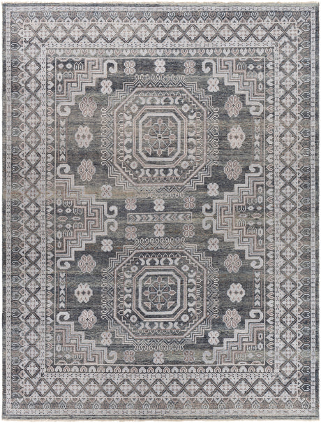 Surya Almeria Alm-2300 Charcoal, Medium Gray, Beige, Pale Blue Rugs.