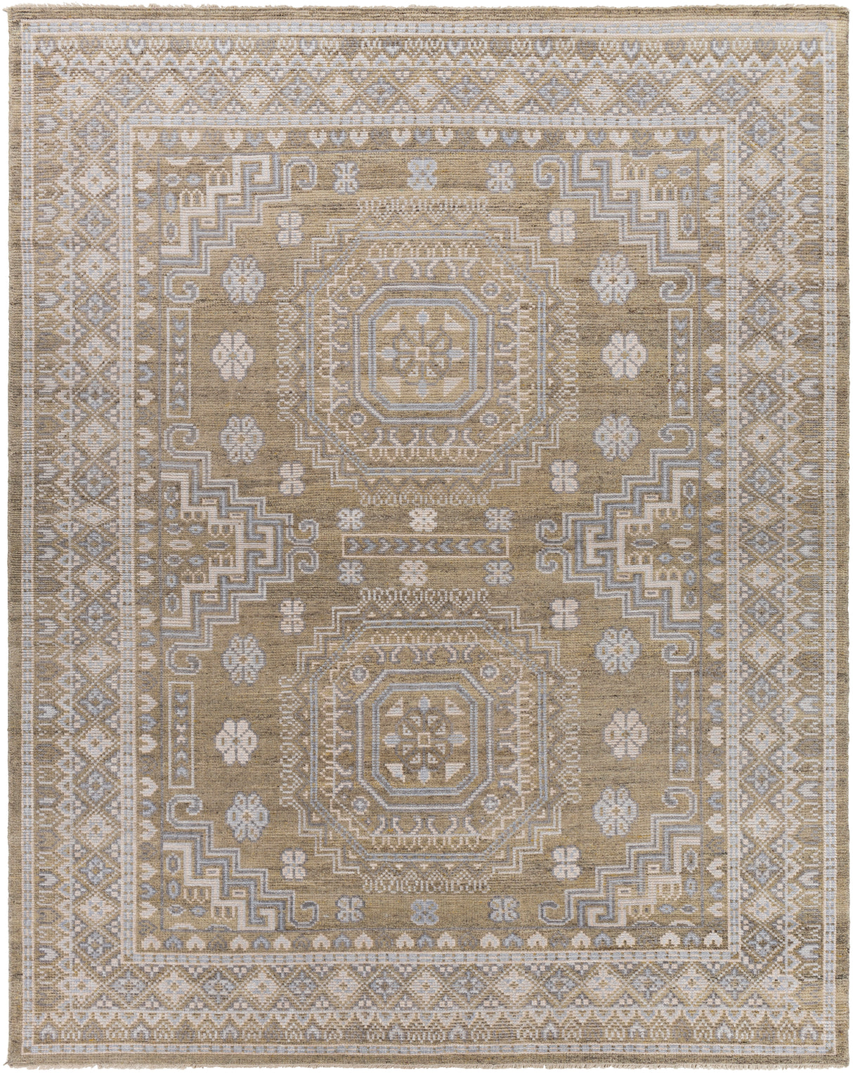 Surya Almeria Alm-2301 Wheat, Medium Gray, Pale Blue, Beige Rugs.
