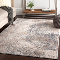 Surya Alpine Alp-2303 Charcoal, Camel, Ivory, Medium Gray Area Rug