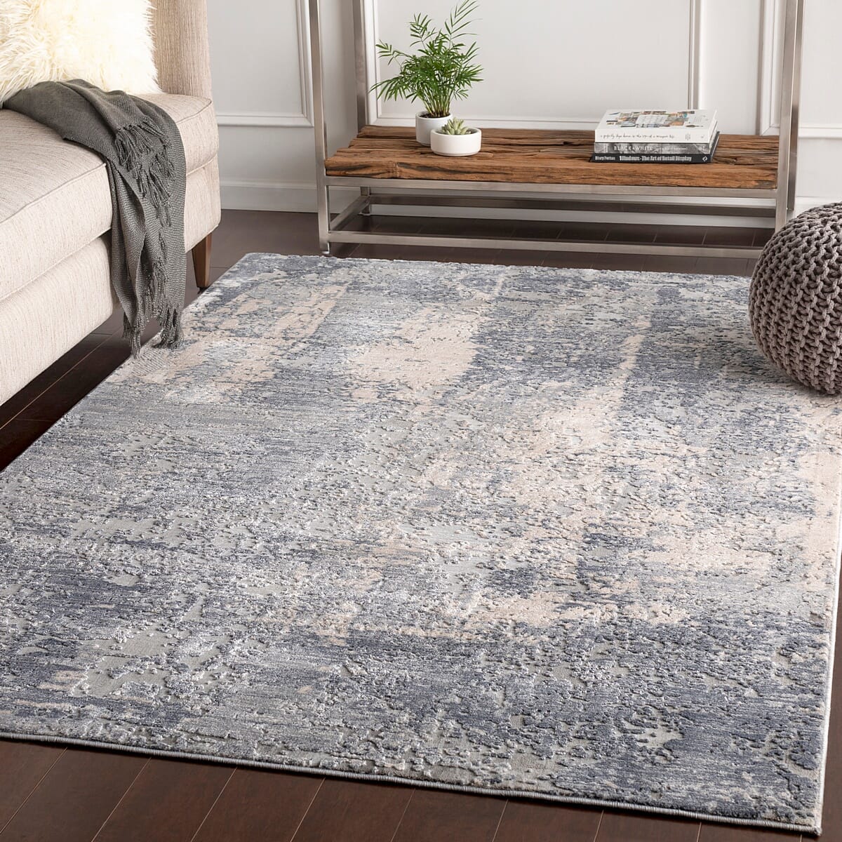 Surya Alpine Alp-2306 Medium Gray, Charcoal, Light Gray Area Rug