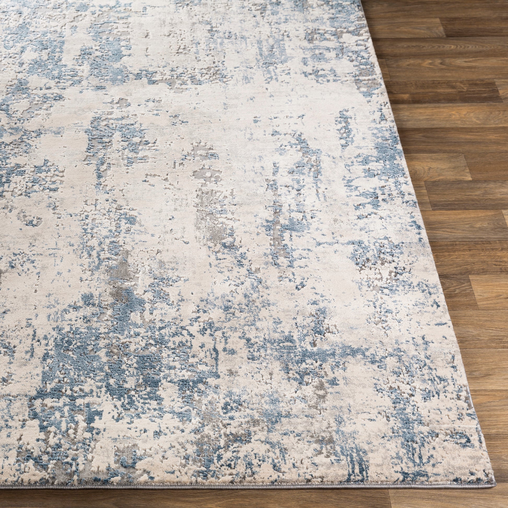 Surya Alpine Alp-2311 Denim, Charcoal, Medium Gray, White Area Rug