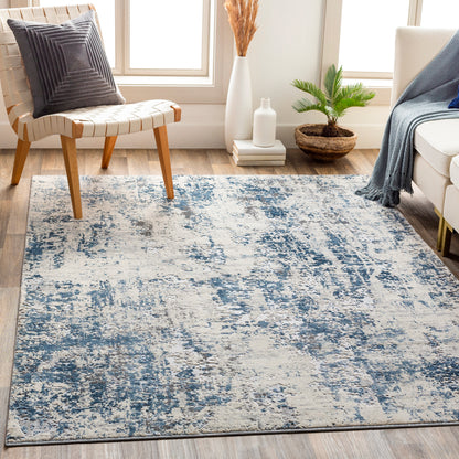 Surya Alpine Alp-2311 Denim, Charcoal, Medium Gray, White Area Rug