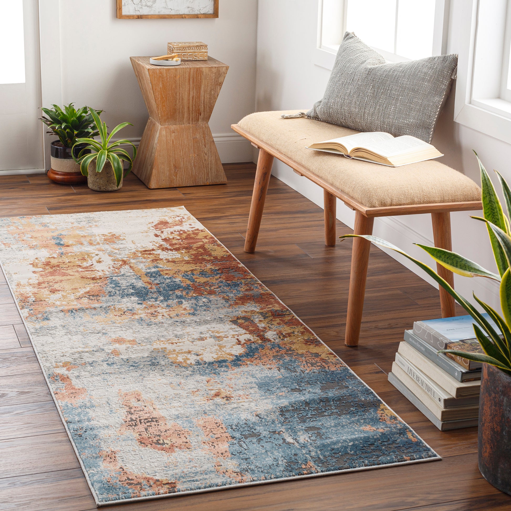 Surya Alpine Alp-2316 Peach, Blue Area Rug