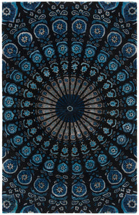 Safavieh Allure Alr418Z Black / Blue Bohemian Area Rug