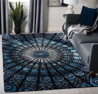 Safavieh Allure Alr418Z Black / Blue Bohemian Area Rug