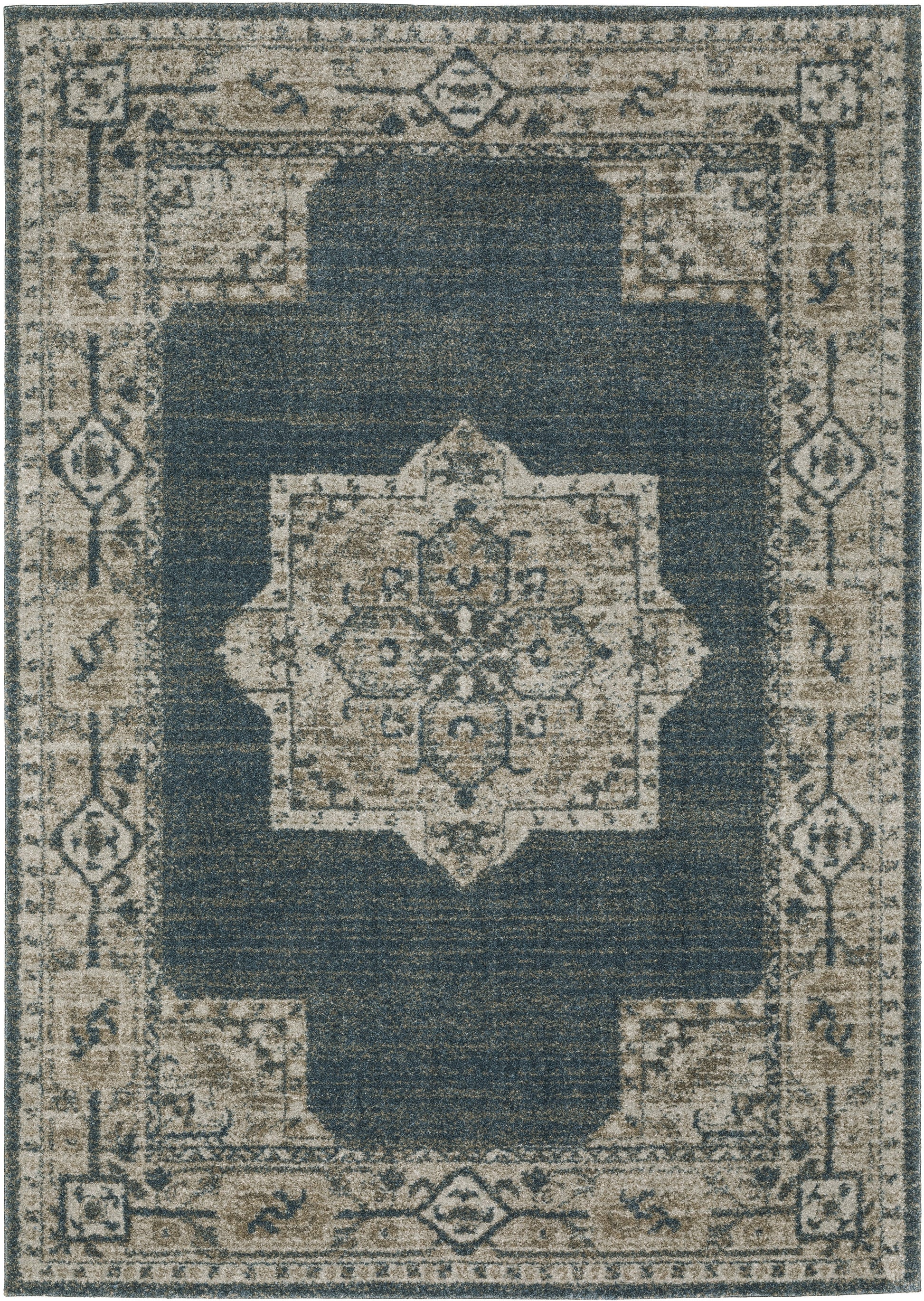 Oriental Weavers Sphinx Ankara 602K5 Blue/ Gold Area Rug