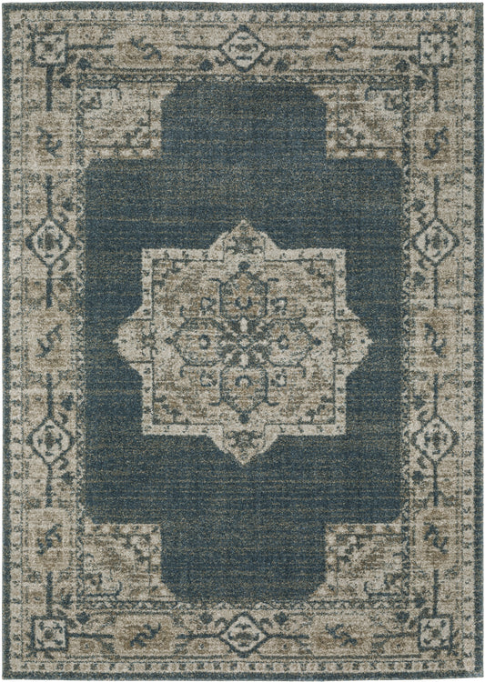 Oriental Weavers Sphinx Ankara 602K5 Blue/ Gold Area Rug