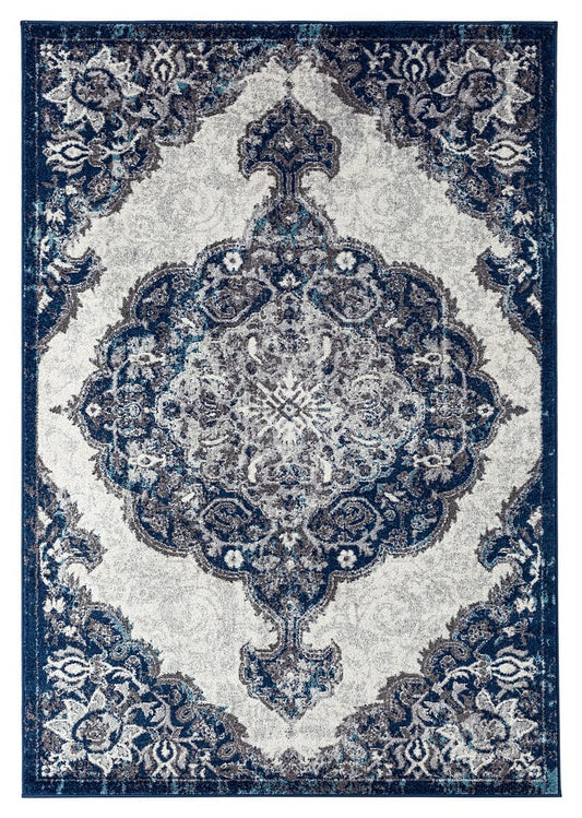 Amer Alexandria Alx-86 Ivory Navy Area Rug