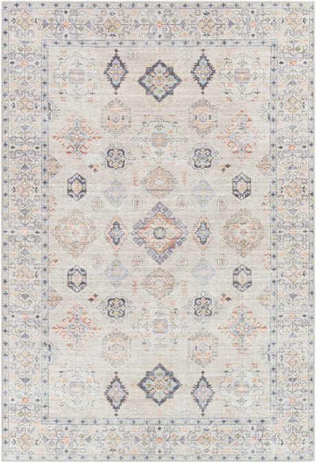 Surya Alanya Aly-2302 Burnt Orange, Dark Blue, Denim, Grass Green Rugs.