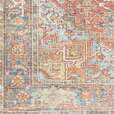 Surya Alanya Aly-2305 Dark Brown, Burnt Orange, Denim, Dark Blue Rugs.