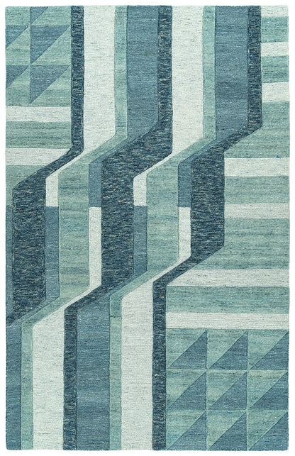 Kaleen Alzada Alz02-17 Blue Geometric Area Rug