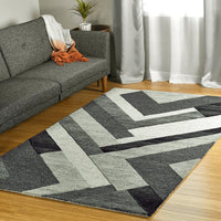 Kaleen Alzada Alz03-38 Charcoal Geometric Area Rug