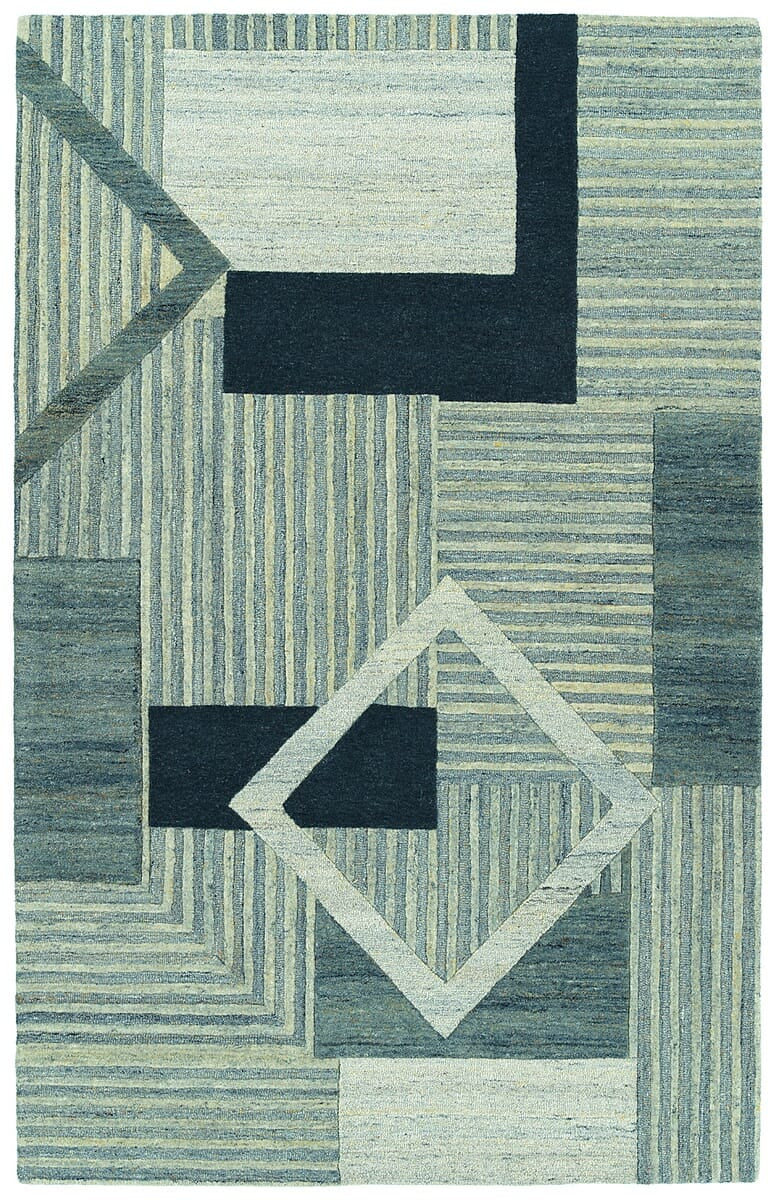 Kaleen Alzada Alz04-17 Blue Geometric Area Rug