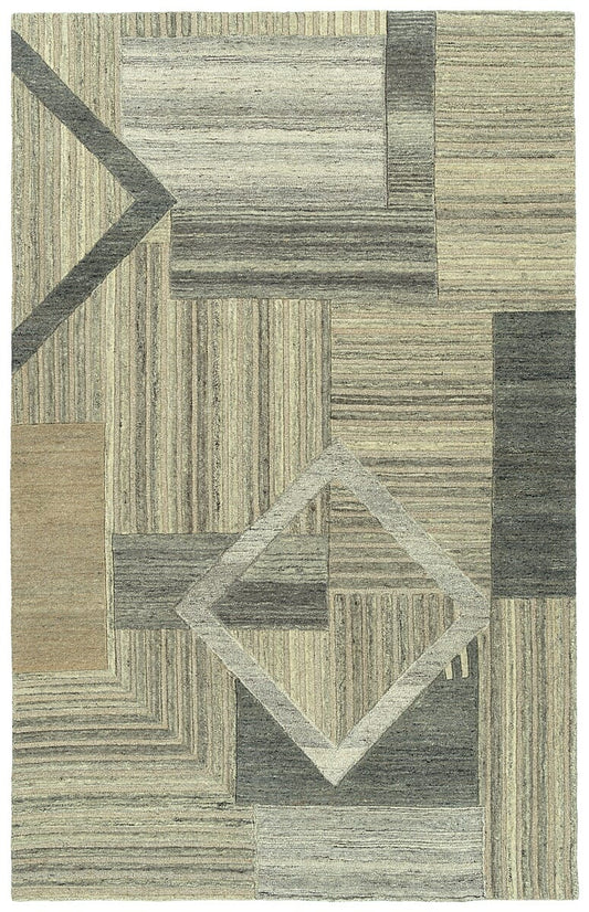 Kaleen Alzada Alz04-49 Brown Geometric Area Rug