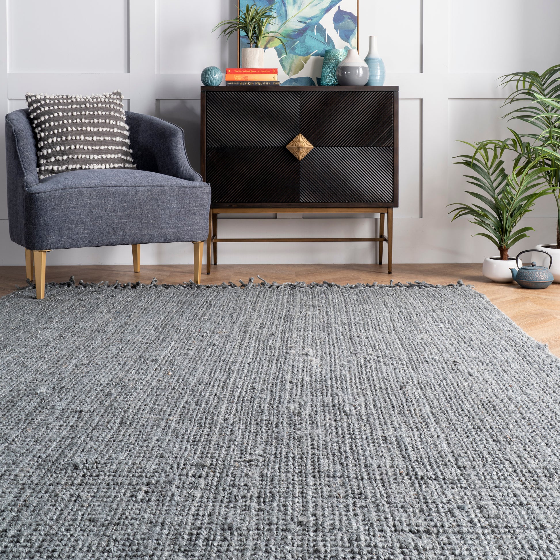 Nuloom Daniela Farmhouse Chunky Nda2773C Gray Area Rug