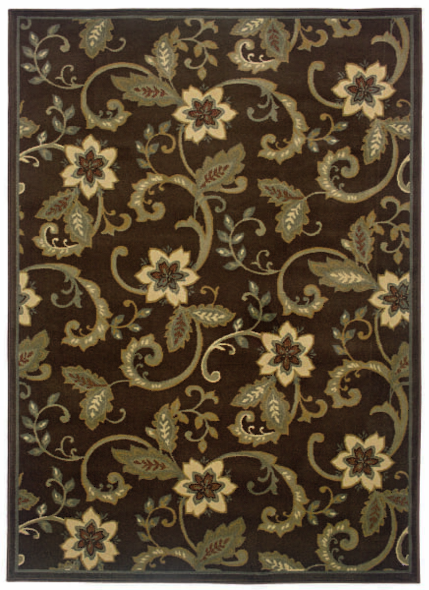 Oriental Weavers Sphinx Amelia 2260b Brown / Ivory Floral / Country Area Rug