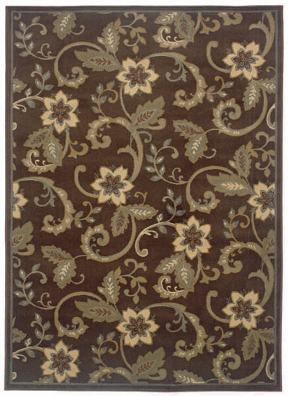 Oriental Weavers Sphinx Amelia 2260b Brown / Ivory Floral / Country Area Rug