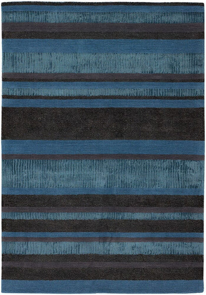 Chandra Amigo Ami30502 Blue Striped Area Rug