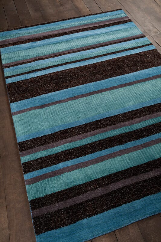 Chandra Amigo Ami30502 Blue Striped Area Rug