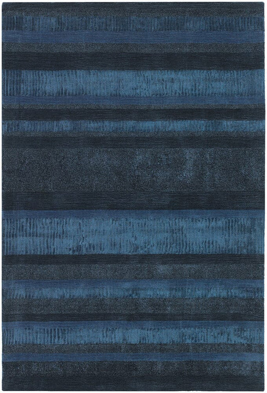 Chandra Amigo Ami30503 Dark Blue Striped Area Rug