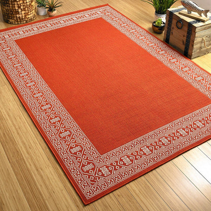 Kaleen Amalie Aml06-32 Tangerine Bordered Area Rug