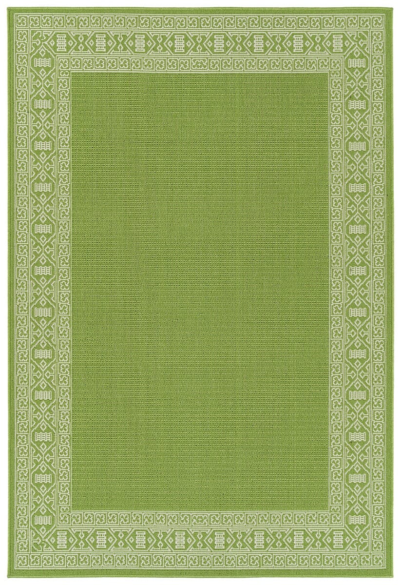 Kaleen Amalie Aml06-96 Lime Green Bordered Area Rug