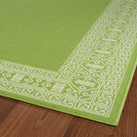 Kaleen Amalie Aml06-96 Lime Green Bordered Area Rug