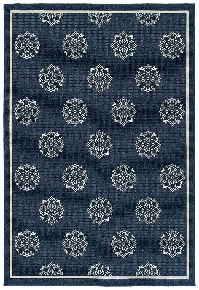 Kaleen Amalie Aml07-22 Navy Damask Area Rug