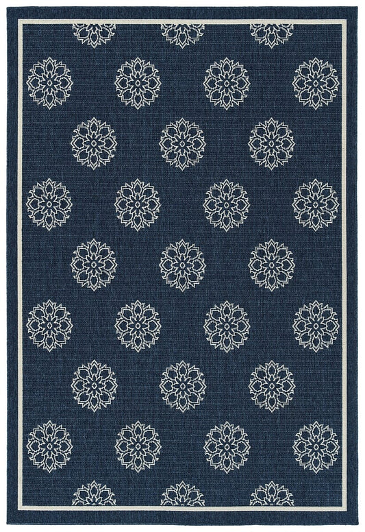 Kaleen Amalie Aml07-22 Navy Damask Area Rug