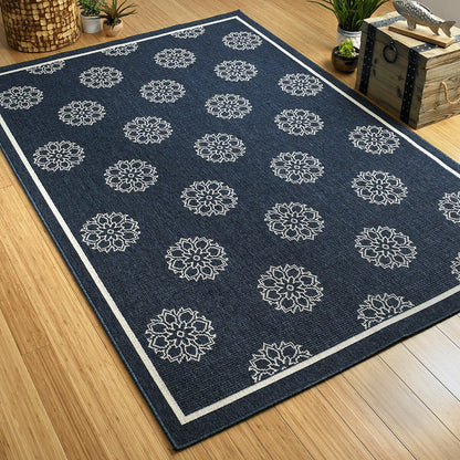 Kaleen Amalie Aml07-22 Navy Damask Area Rug