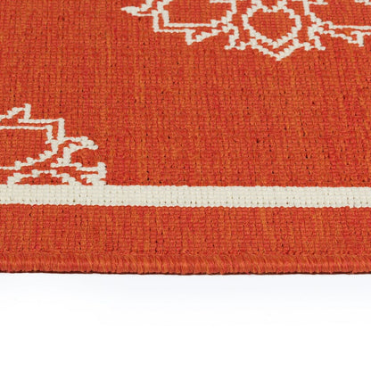 Kaleen Amalie Aml07-32 Tangerine Damask Area Rug