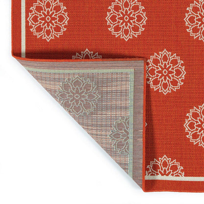 Kaleen Amalie Aml07-32 Tangerine Damask Area Rug