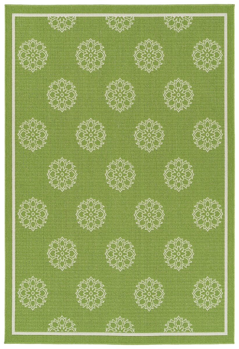 Kaleen Amalie Aml07-96 Lime Green Damask Area Rug