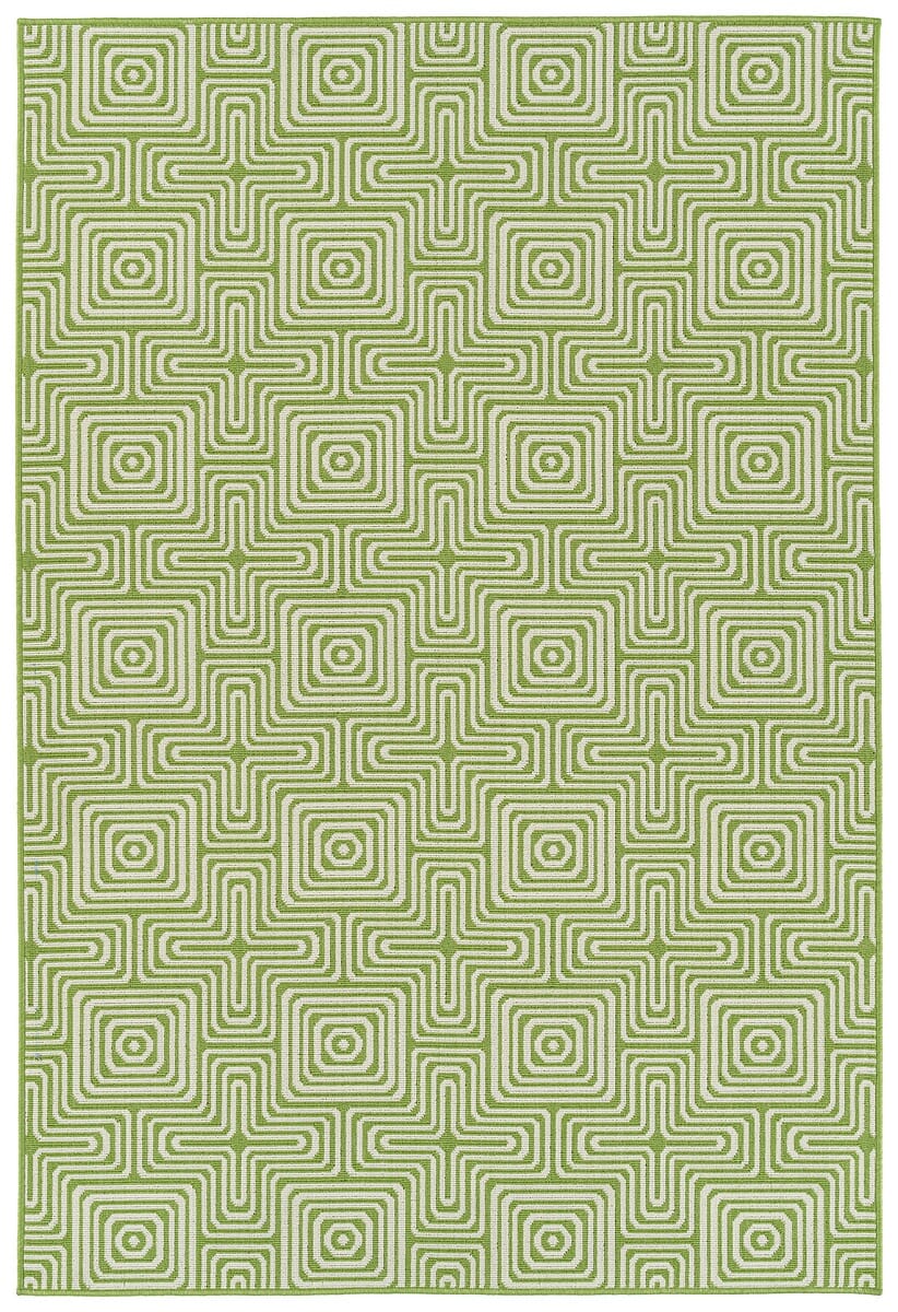 Kaleen Amalie Aml10-96 Lime Green Damask Area Rug