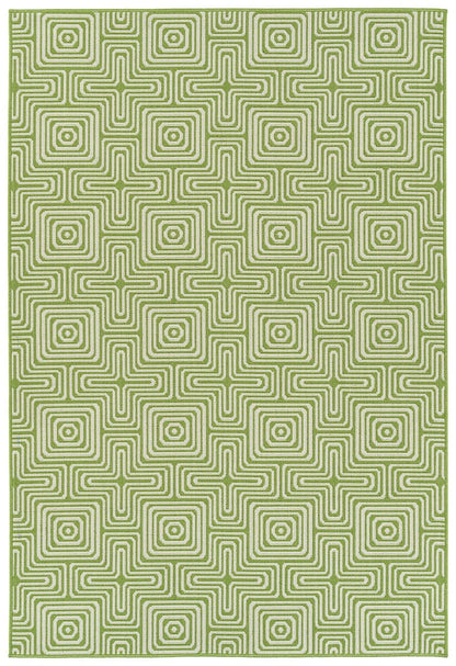 Kaleen Amalie Aml10-96 Lime Green Damask Area Rug