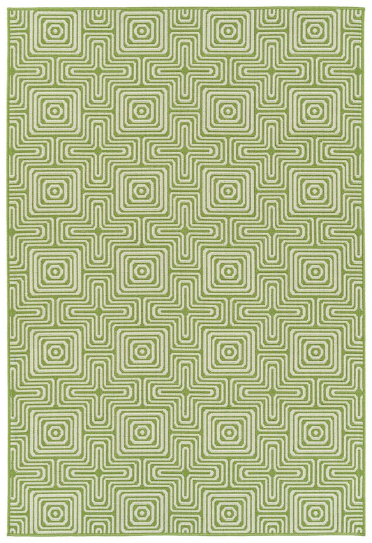 Kaleen Amalie Aml10-96 Lime Green Damask Area Rug