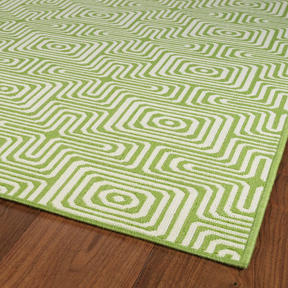 Kaleen Amalie Aml10-96 Lime Green Damask Area Rug