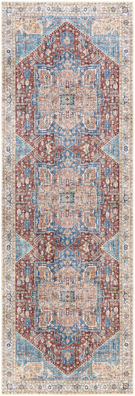 Surya Amelie Aml-2310 Burnt Orange, Beige, Bright Blue, Navy Rugs.