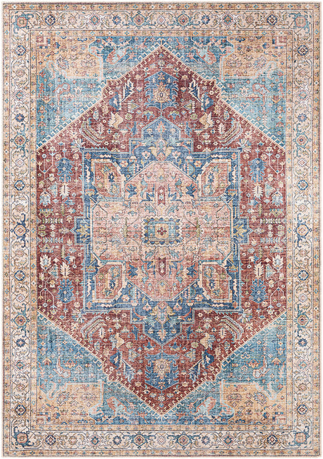 Surya Amelie Aml-2310 Burnt Orange, Beige, Bright Blue, Navy Rugs.