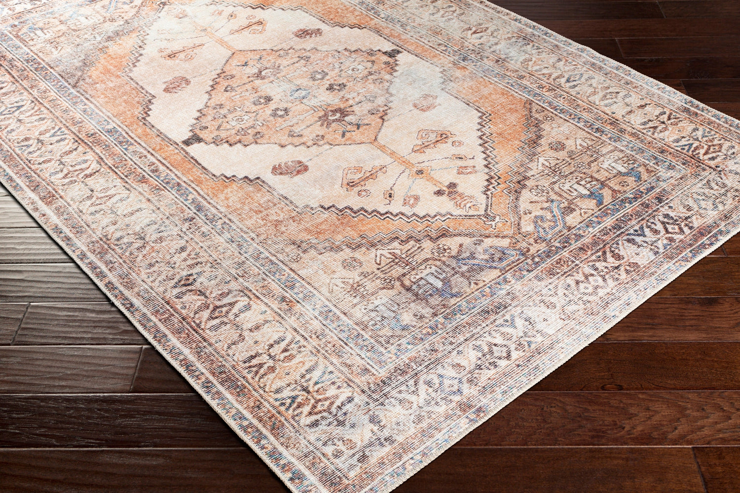 Surya Amelie Aml-2312 Camel, Wheat, Ivory, Dark Brown Rugs.