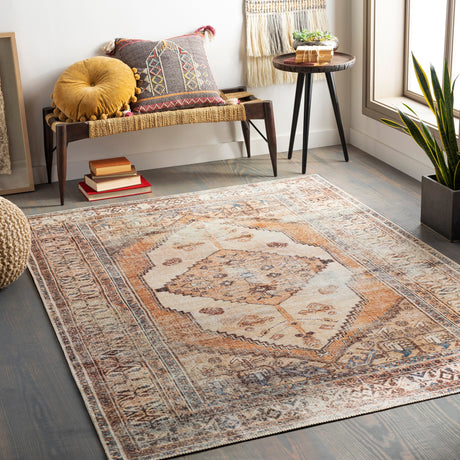 Surya Amelie Aml-2312 Camel, Wheat, Ivory, Dark Brown Rugs.