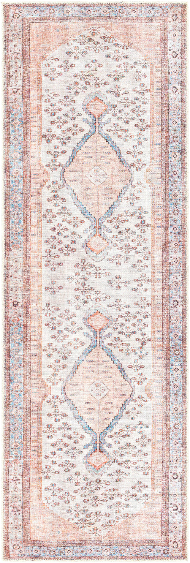 Surya Amelie Aml-2326 Blush, Ivory, Aqua, Peach Rugs.