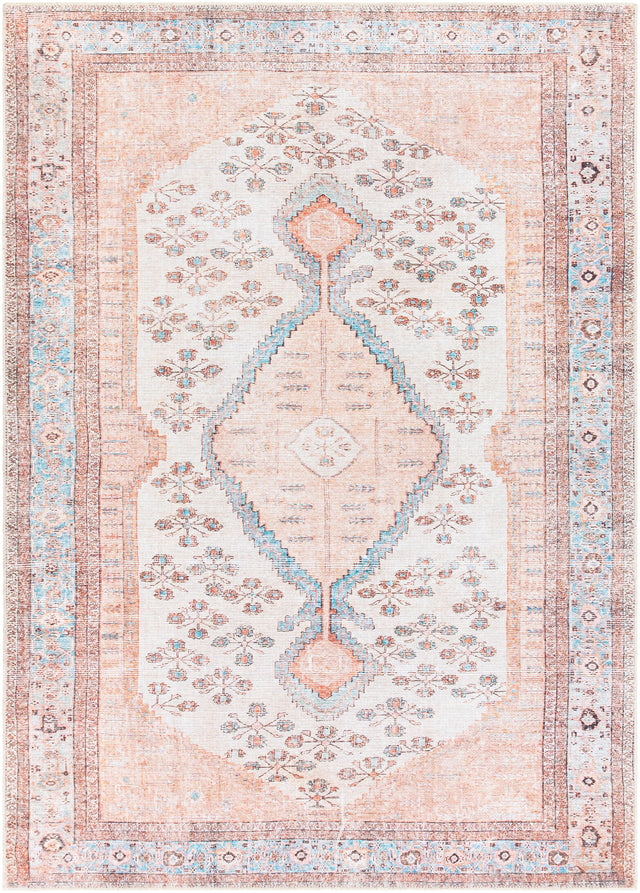 Surya Amelie Aml-2326 Blush, Ivory, Aqua, Peach Rugs.