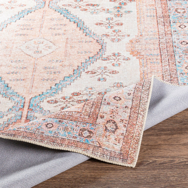 Surya Amelie Aml-2326 Blush, Ivory, Aqua, Peach Rugs.