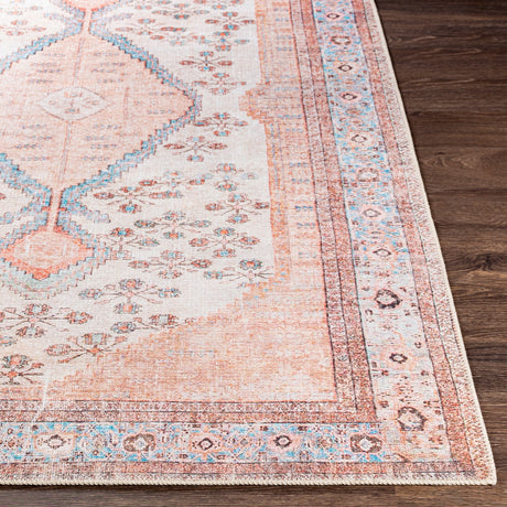 Surya Amelie Aml-2326 Blush, Ivory, Aqua, Peach Rugs.