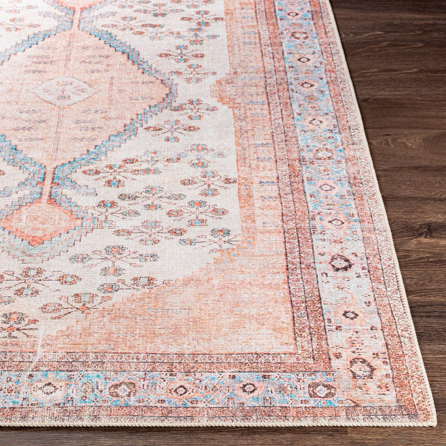 Surya Amelie Aml-2326 Blush, Ivory, Aqua, Peach Rugs.