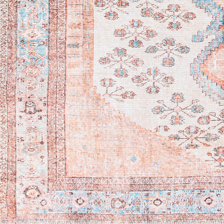 Surya Amelie Aml-2326 Blush, Ivory, Aqua, Peach Rugs.