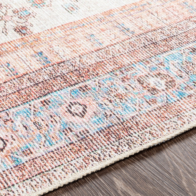 Surya Amelie Aml-2326 Blush, Ivory, Aqua, Peach Rugs.