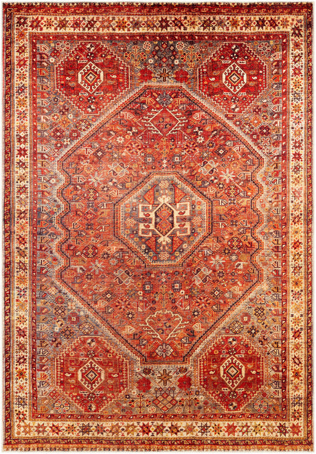 Surya Amelie Aml-2339 Burnt Orange, Saffron, Dark Brown, Brick Rugs.