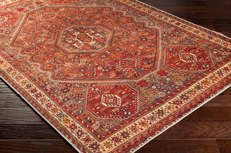 Surya Amelie Aml-2339 Burnt Orange, Saffron, Dark Brown, Brick Rugs.